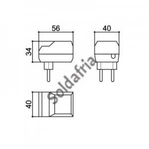 Caixa Patola CF-065 34x40x56mm Caixa Patola CF-065 34x40x56mm